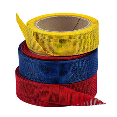 cloth tape in blue, yellow and red color 