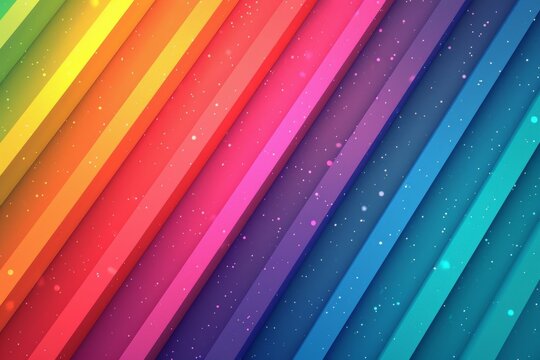 Colorful Rainbow random Copy Spcae Design. Vivid unsystematic wallpaper diameter abstract background. Gradient motley daring lgbtq pride colored neon illustration pentagon