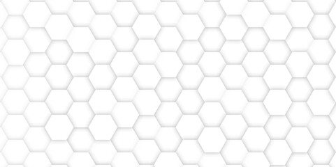 Background with hexagons. Abstract seamless white hexagon pattern