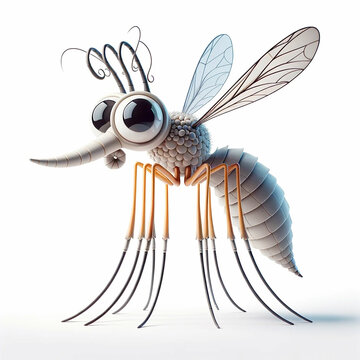 Mosquito. 3D cartoon mosquito