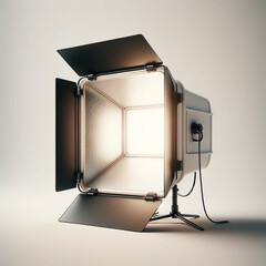 Isolated spotlight. Studio light.