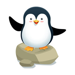 Illustration of a cute little penguin