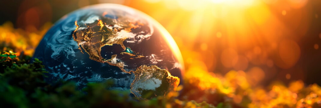 Global climate concept photo symbolizing joint efforts to address climate change and promote sustainable practices.