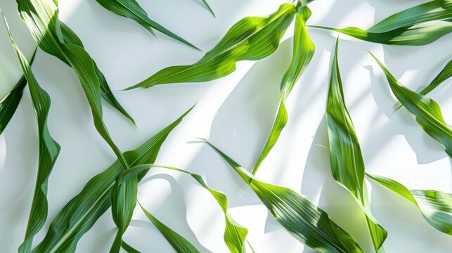 corn leaf background for graphics,Corn on white background 