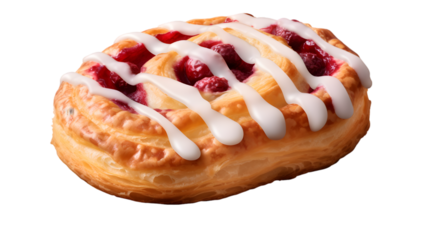 danish pastry isolated on transparent background,transparency