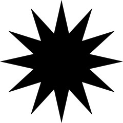 Fototapeta premium Minimalist silhouette stars icon set, twinkle shining star shape symbols, icons, elements. Modern geometric sparkle black silhouettes sign vector.