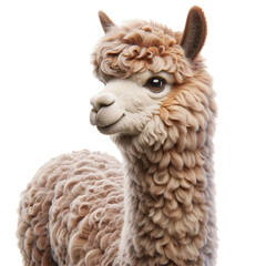 Llama. Isolated llama on white background 