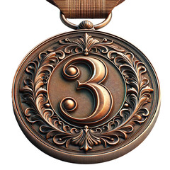 Bronze Medal. Isolated medal for third place