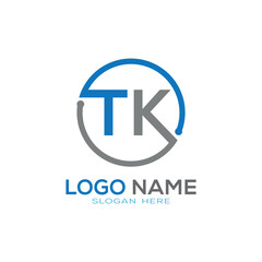 Obraz premium Circle TK logo design inspirations , Logo design letters T and K. 