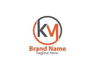 Minimal abstract line art letter KM logo. km Letter Initial Logo Design Template Vector .