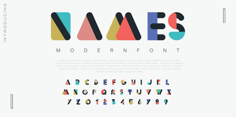Names modern stylish bold capital alphabet letter logo design