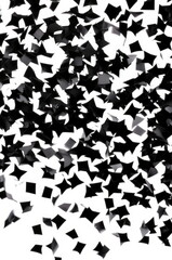 Fototapeta premium Black Confetti Scatter on White Backdrop