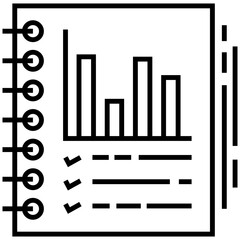 Graphical book line icon design 