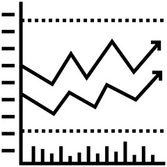 Multiple arrows, arrow infographic line icon design 