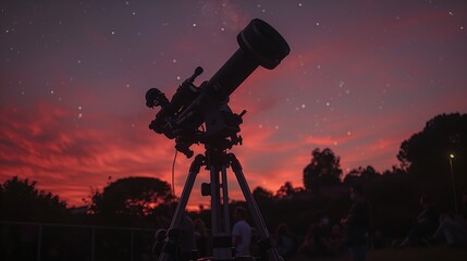Night sky observation with telescopes, aiming for a sense of discovery and the wonders of the universe