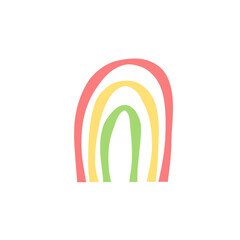 Naklejka premium Hand Drawn Colorful Rainbow