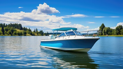 water motor boat lake