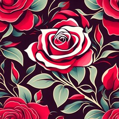 seamless pattern with roses