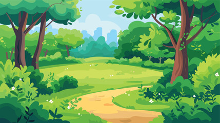 Nature park or forest illustration vector