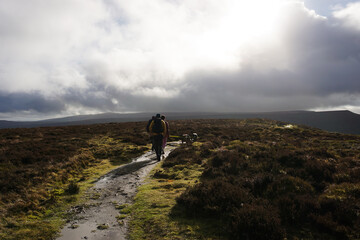 Hill walking in the Welsh mountains