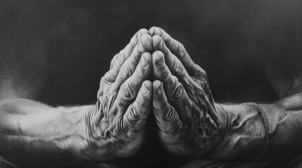 Divine Supplication: Praying Hands, Folded Prayer, On Bended Knees - Amen