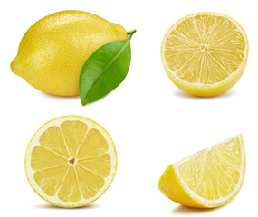 Fresh organic lemon isolated