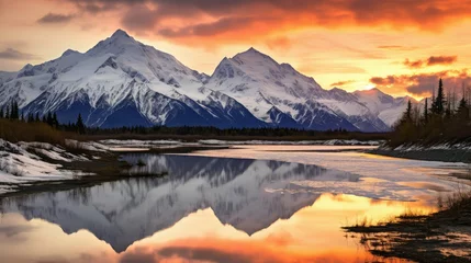 Foto auf Acrylglas wildlife lake alaska © PikePicture
