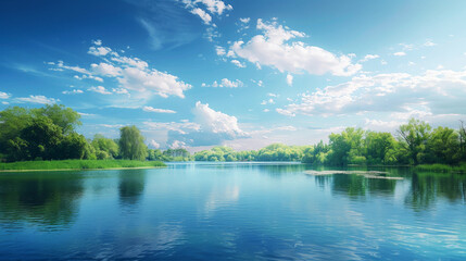 Obraz premium landscape with river