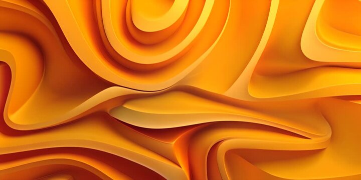 Abstract folded paper effect. Bright colorful yellow background. Maze made of paper. 4K Video
