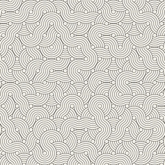 Vector seamless pattern. Repeating geometric elements. Stylish monochrome background design.