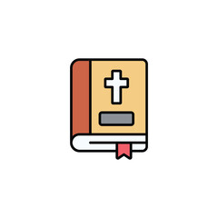 Fototapeta premium Bible icon design with white background stock illustration