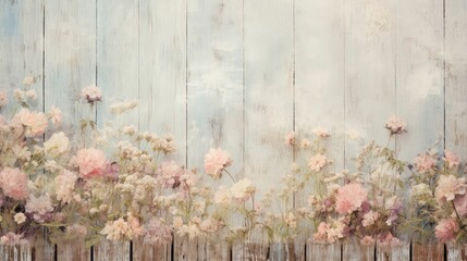 retro vintage flower background - obrazy, fototapety, plakaty