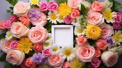 Selbstklebende Fototapeten celebration mothers day flowers square © PikePicture