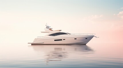 Luxury yacht on the water.