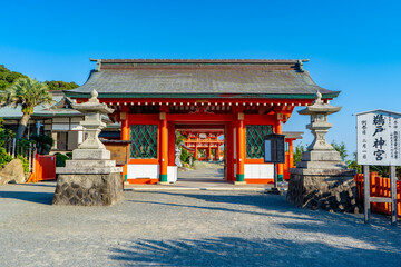 Naklejka premium 鵜戸神宮の神門の風景（日南市）