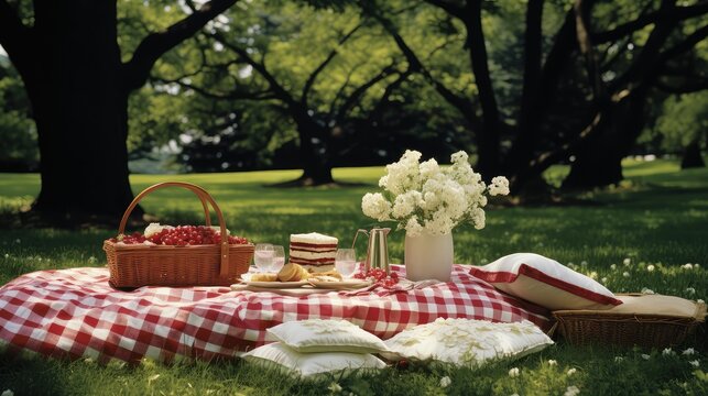 summer red and white picnic