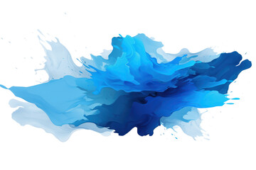 Blue Brush Strokes with Abstract Vector Art Capturing the Ethereal Beauty. Isolated on Transparent Background