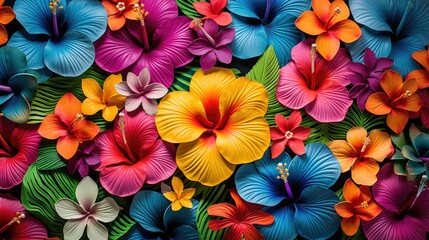 island hawaiian flower background - obrazy, fototapety, plakaty