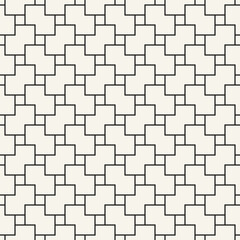 Vector seamless pattern. Repeating geometric elements. Stylish monochrome background design.