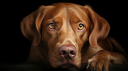lonely sad dog orange