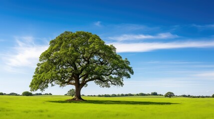 Fototapeta na wymiar solitude isolated oak tree
