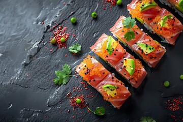 Japanese-Mexican Fusion Sushi with Spicy Tuna

