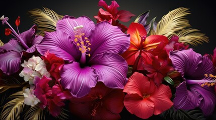 of tropical flowers