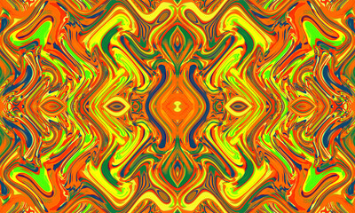 Exotic seamless abstract pattern meets vibrant tribal design creating a striking visual fusion - obrazy, fototapety, plakaty