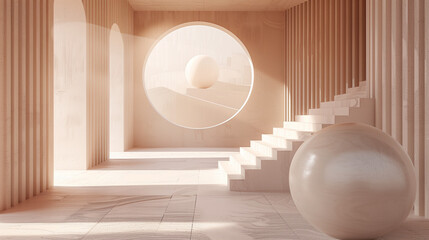 Minimalist Abstract Architecture Design with Geometric Elegance for Sophisticated Desktop Wallpaper Concept