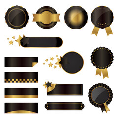 黒と金の装飾セット