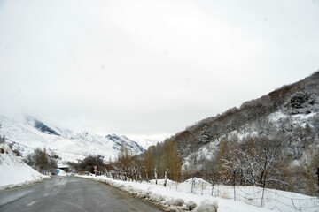 winter landscape in the mountains