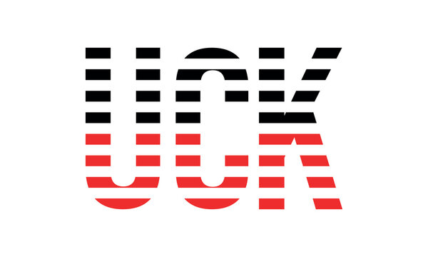 UCK three initial letter iconic line negative space minimal logo design vector template. monogram, abstract, wordmark, business, typography, minimalist, brand, company, flat, modern, unique, simple