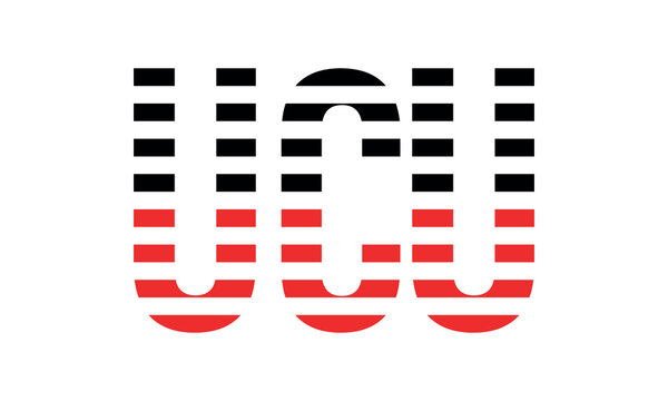 UCU three initial letter iconic line negative space minimal logo design vector template. monogram, abstract, wordmark, business, typography, minimalist, brand, company, flat, modern, unique, simple
