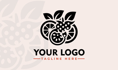 Fresh Fruit Vector Logo Premium Food Branding with Vibrant Fruity Logo Design Organic and Delicious